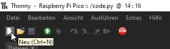 Thonny IDE - neuen Reiter anlegen