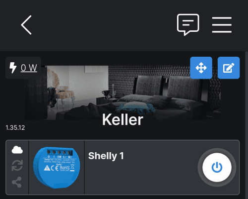 Shelly App mit einfachen Shelly 1