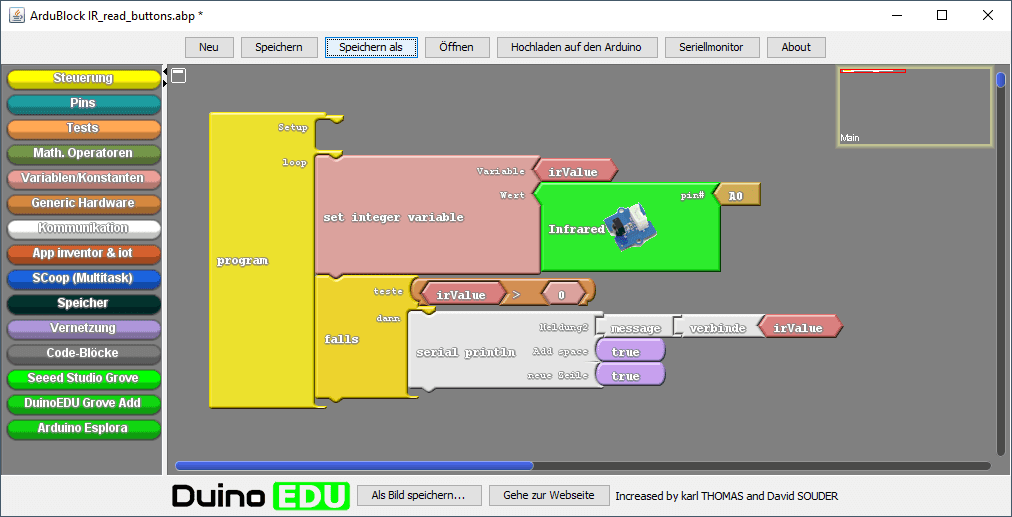 kleines Programm zum auslesen der Tasten einer IR Fernbedienung