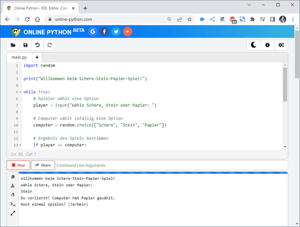 KI generiertes Spiel 