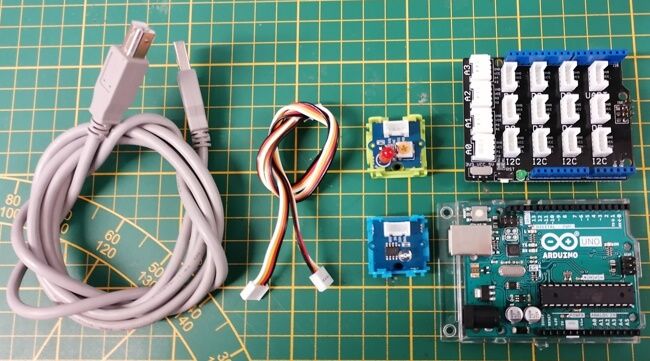 Bauteile - Schaltung analoger Lichtsensor & LED am Arduino UNO