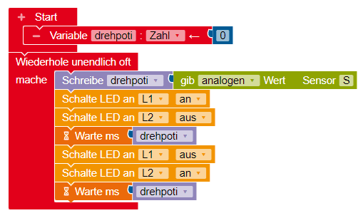 Programm in Open Roberta Lab