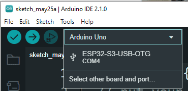 Arduino IDE 2.0 - Mikrocontroller ESP32-H2-DevKitM-1 als ESP32-S3 erkannt