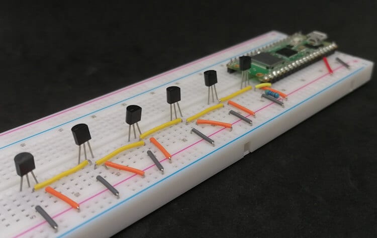 Schaltung - Raspberry Pi Pico mit mehreren DS18B20 Sensoren