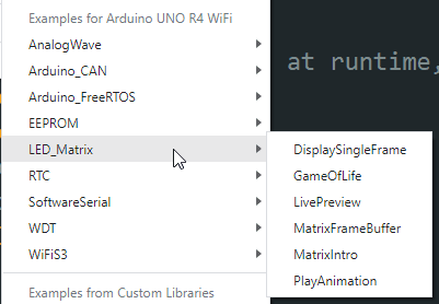 Beispiele für die LED-Matrix