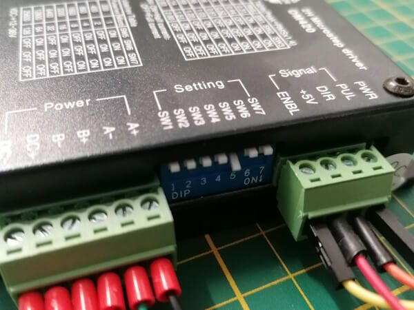 Schrittmotortreiber DM420, Einstellungen für Nema 17 Schrittmotor