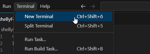 öffnen eines neuen Terminalfensters