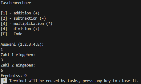 kleiner Taschenrechner in Rust