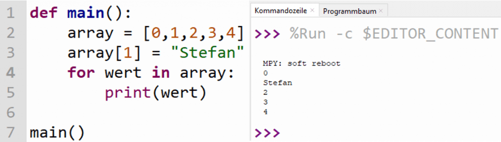 Ausgabe eines Arrays mit veränderten Daten