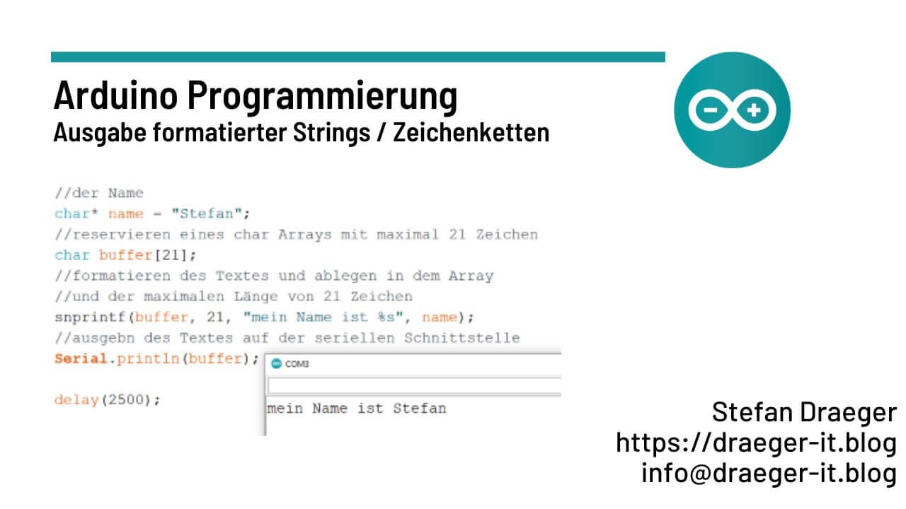 Ausgabe eines formatierten Strings mit snprintf