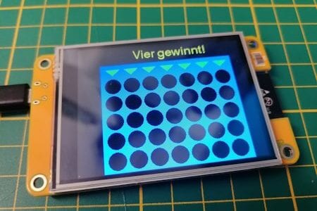 Spielfläche - Vier gewinnt am ESP32 mit TFT-Display