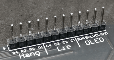 Stiftleiste für den Anschluß an den Mikrocontroller