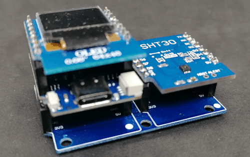 Wemos D1 Mini mit OLED Display & SHT30 Sensor