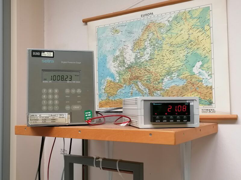 Genaues Prüfmittel in einem klimatisiertem, Labor der PTB