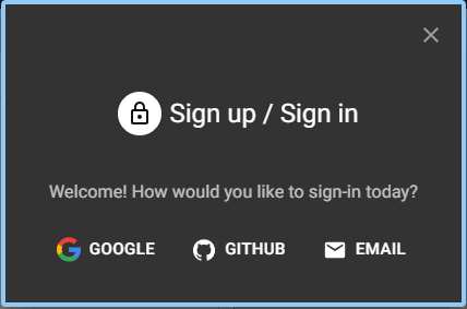 Anmeldung / Registrierung an Wokwi via Google, GitHub oder E-Mail