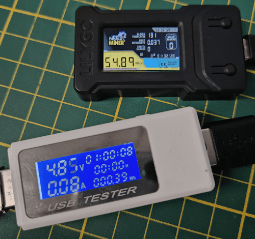 Stromverbrauch des Nerd Miner