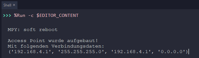 Konfiguration des AP am ESP32