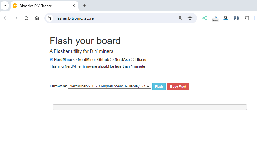 Flashen des Mikrocontrollers via WebUSB-Verbindung