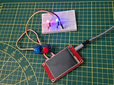 Schaltung - LEDs & Taster am CrowPanel