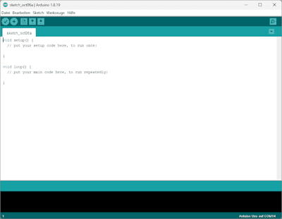 klassische Arduino IDE - Version 1.8.19