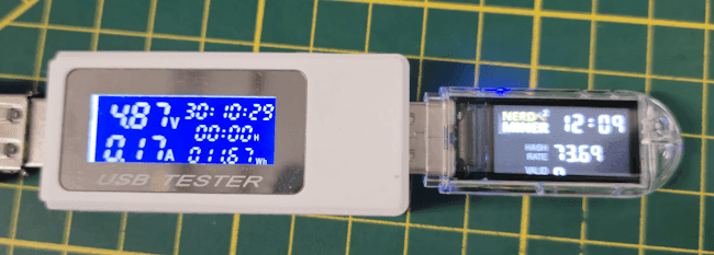 Nerd Miner v2 Leistungsaufnahme