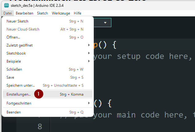 Arduino IDE - install ESP32 Boardtreiber #1