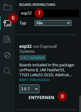 Arduino IDE - install ESP32 Boardtreiber #4