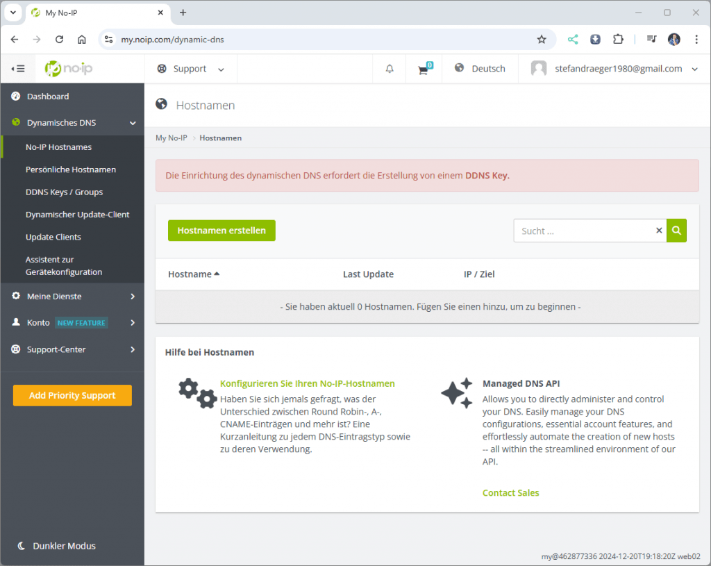 Einrichten einer Subdomain / eines Hosts 
