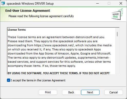 Install - SpaceDesk - Step2