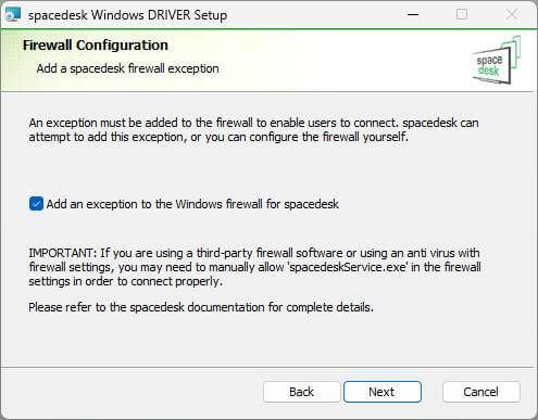 Install - SpaceDesk - Step4