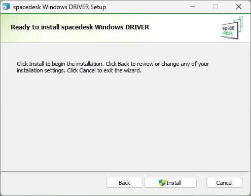 Install - SpaceDesk - Step5