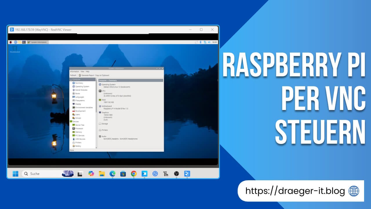 Raspberry Pi per VNC steuern