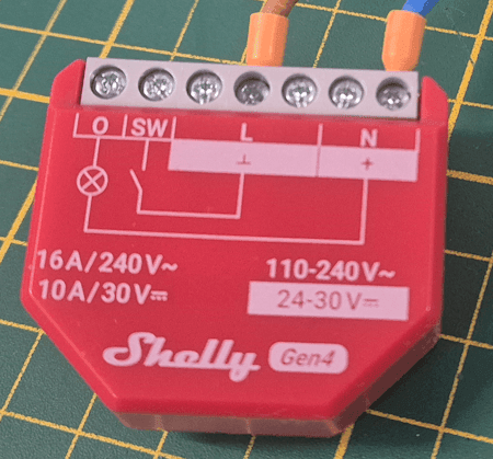 Shelly 1PM Gen4 Vorderseite