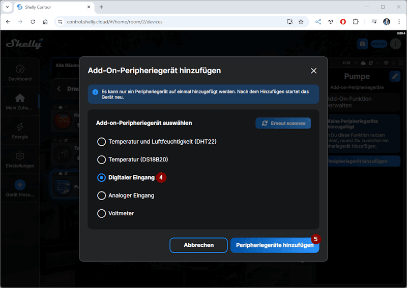 Shelly + Schwimmschalter - Step2
