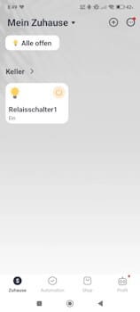 Einrichten eines SwitchBot Gerätes - Gerät EIN