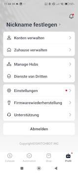 SwitchBot - Konto einrichten - Step6