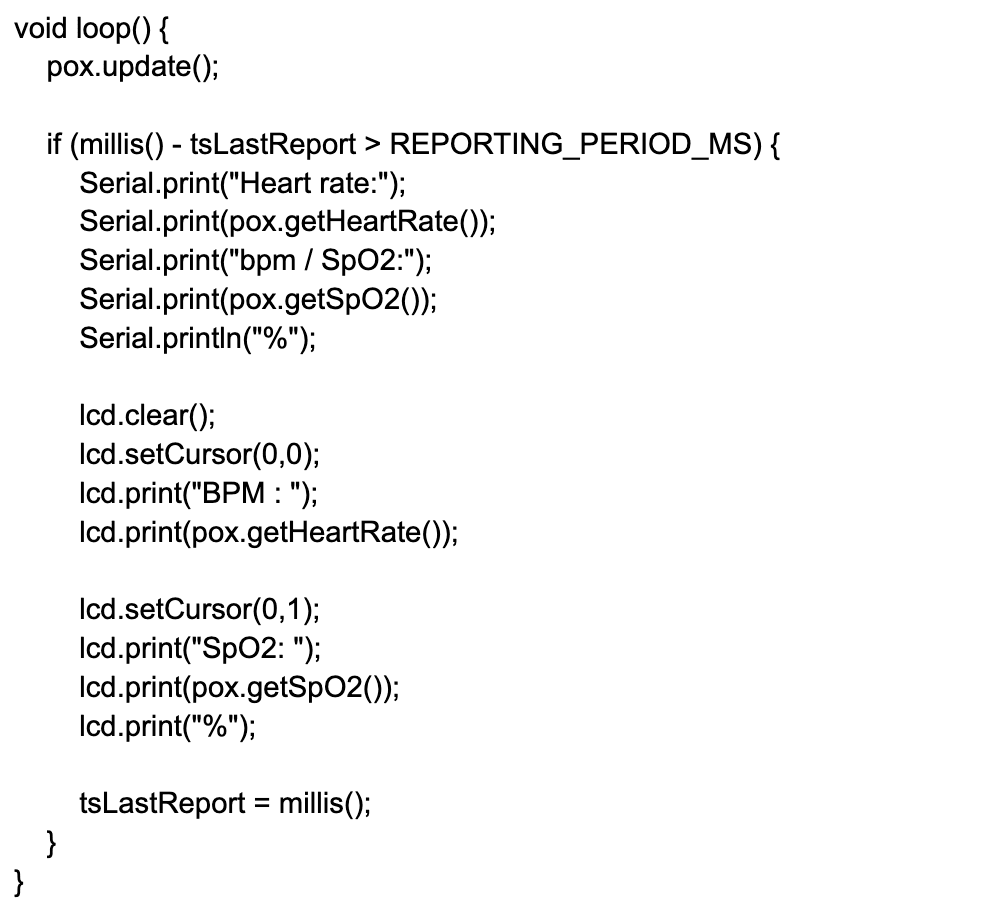 display sensor data at lc display