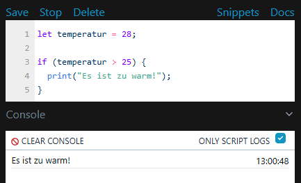 Shelly Script - If Bedingung