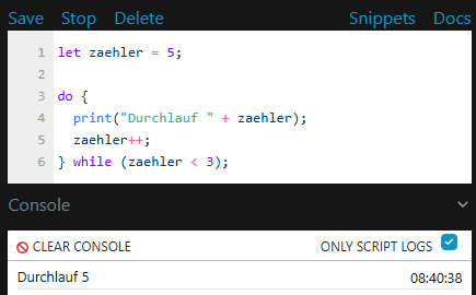Shelly Script - Do While Schleife