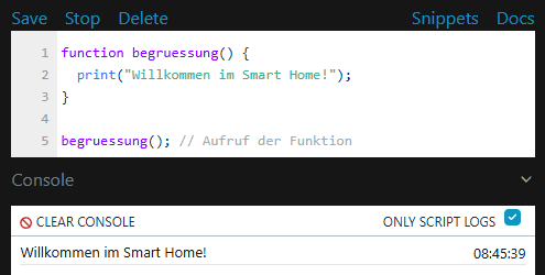 Shelly Script - Funktion