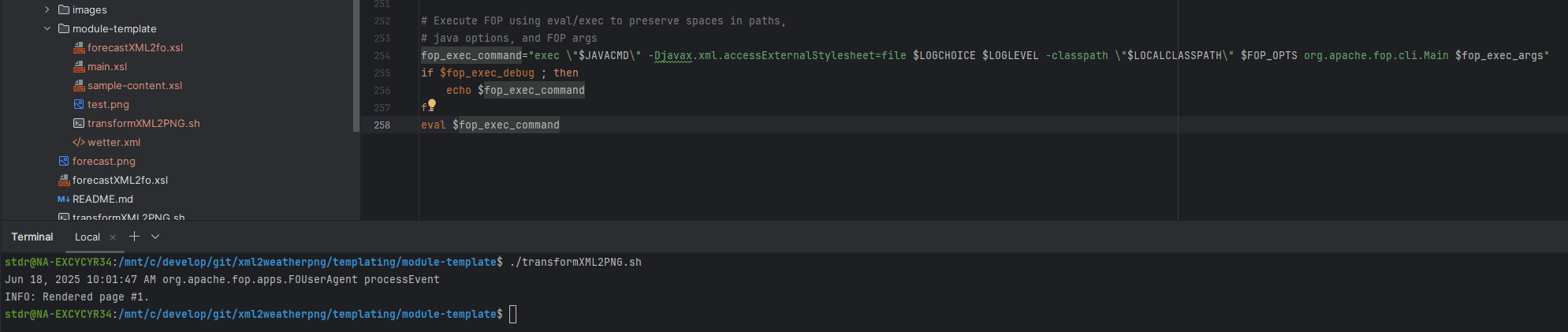 Apache FOP XSL Template - Fehlerbehebung mit zusätzlichem Parameter bei der Ausführung