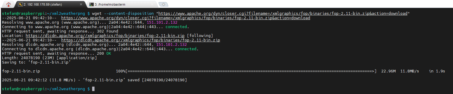 Apache FOP download mit wget