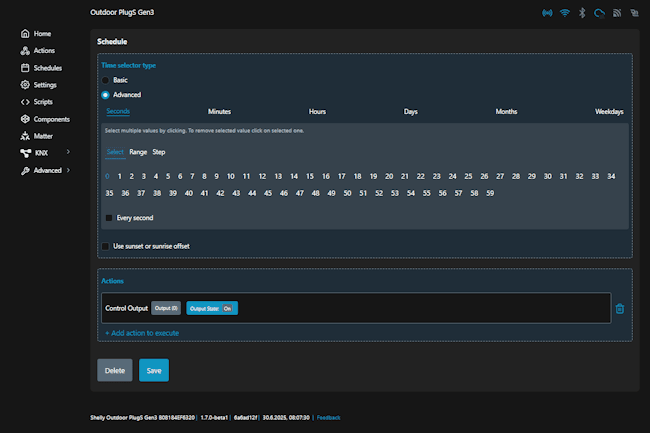 Shelly - Schedule Advanced
