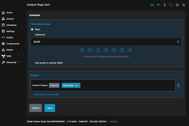 Shelly - Schedule Basic