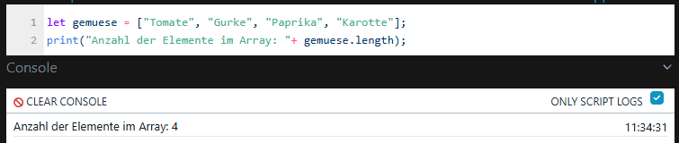 Shelly Scripting - Arrays - ermitteln der Anzahl der Elemente