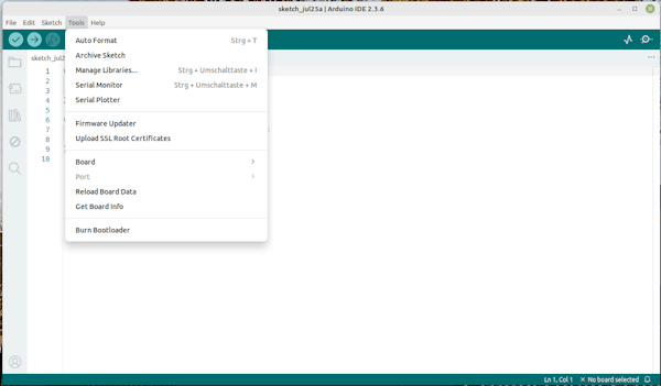 Arduino IDE - keine Ports auswählbar