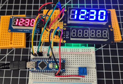 Segmentanzeigen - Beispiel - Uhrzeit
