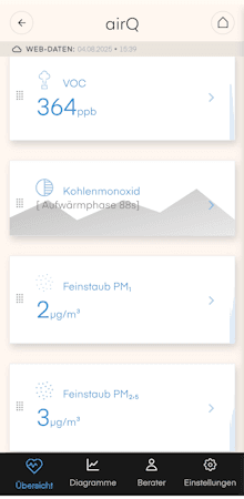 air-Q pro - App Dashboard - Details - 2