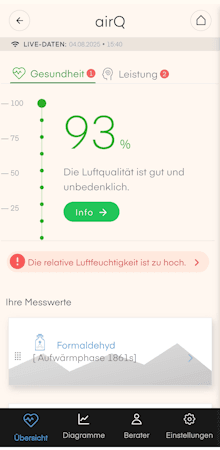 air-Q pro - App Dashboard - Details
