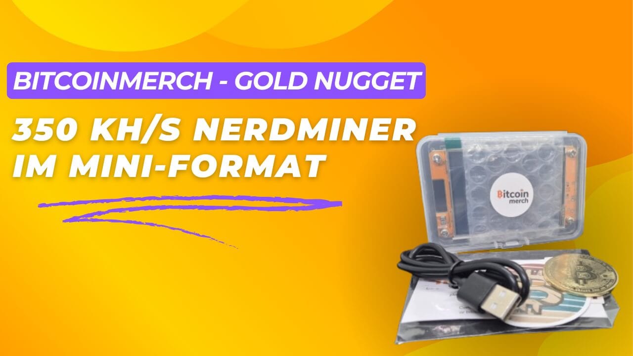 BitcoinMerch - Gold Nugget - NerdMiner mit bis zu 350 kHs